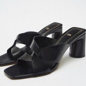 zara heels BLACK